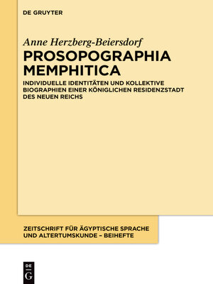 cover image of Prosopographia Memphitica